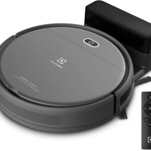 aspirador de po robo electrolux 2h20min controle remoto base carregamento bateria longa duração automatico varre aspira passa pano erb30 bivolt preto sensor antiqueda